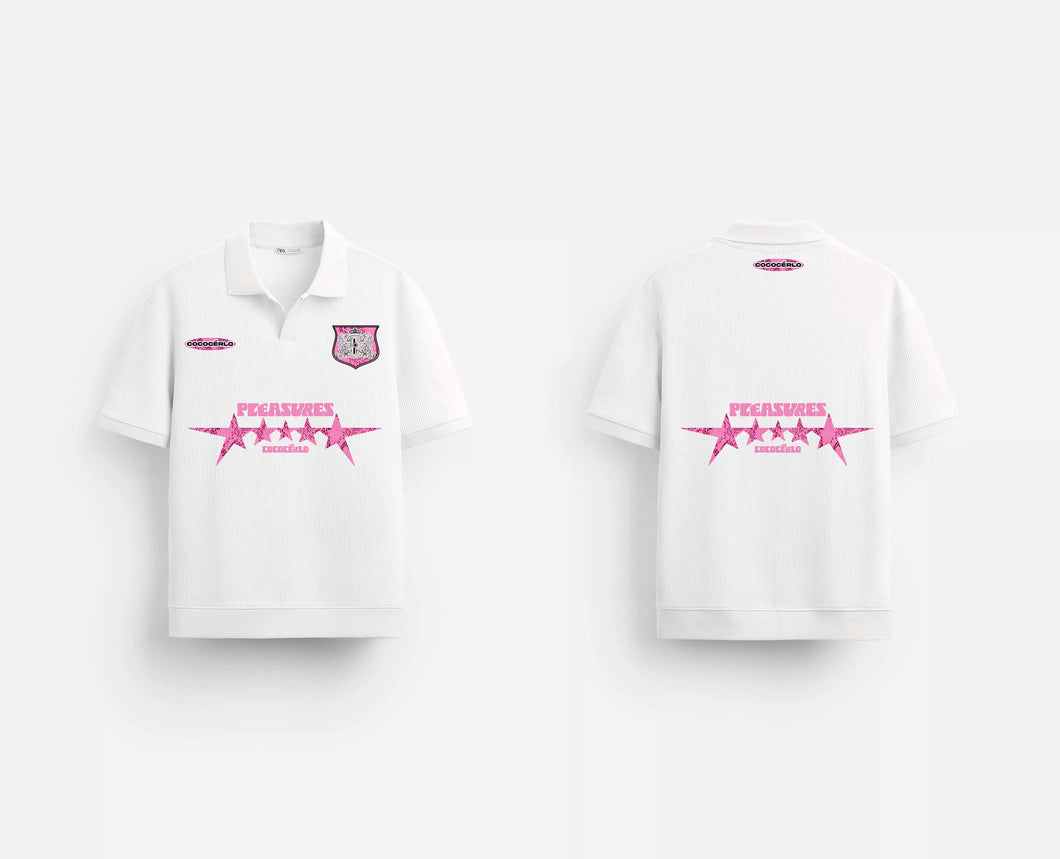 PLEASURES 2 FOOTBALLER COBRA PINK - WHITE